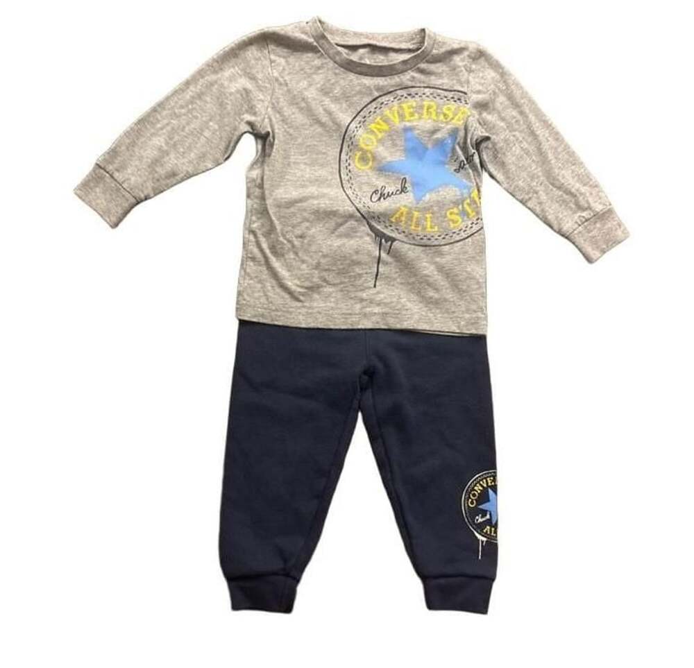 Converse Sweatshirt and Sweatpants Set Blue Gray